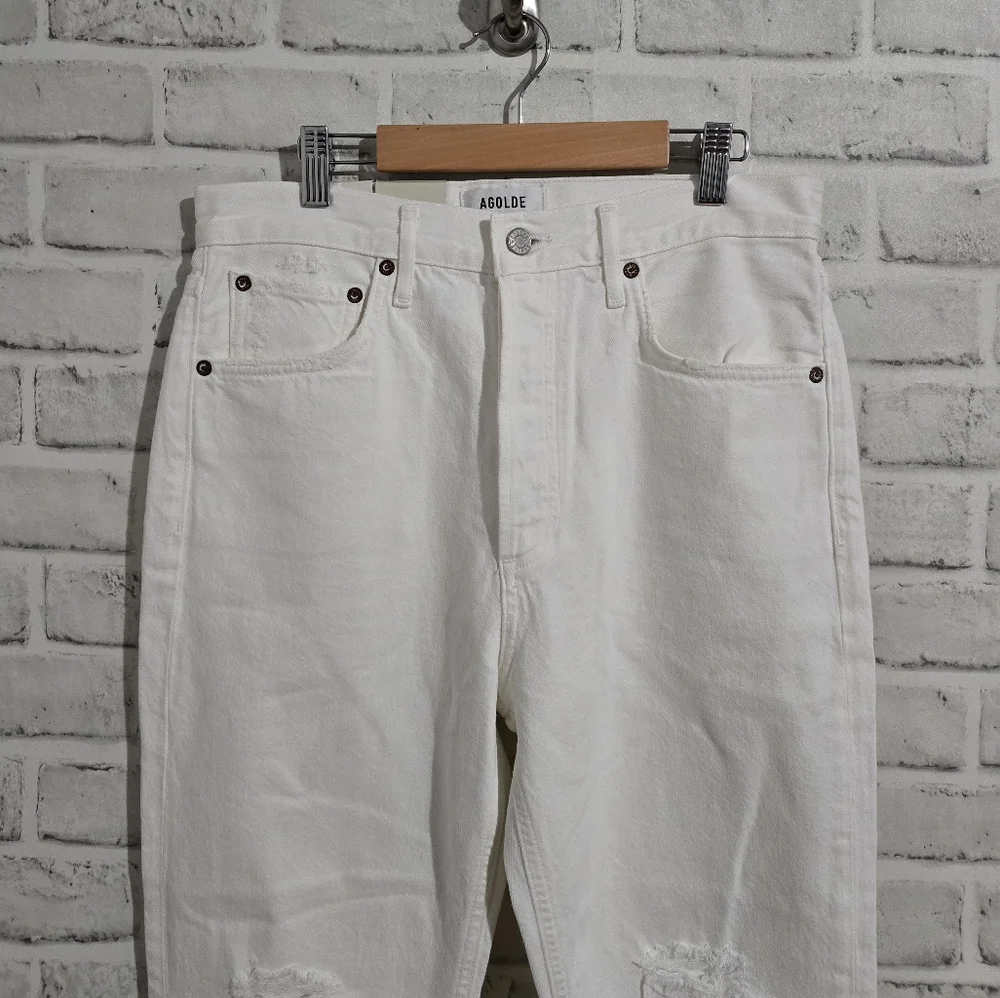 NEW‎ Agolde Riley Highrise Straight Crop White size 27